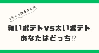 「集まれポテト好き！ 細いポテト vs 太いポテトあなたはどっち⁉